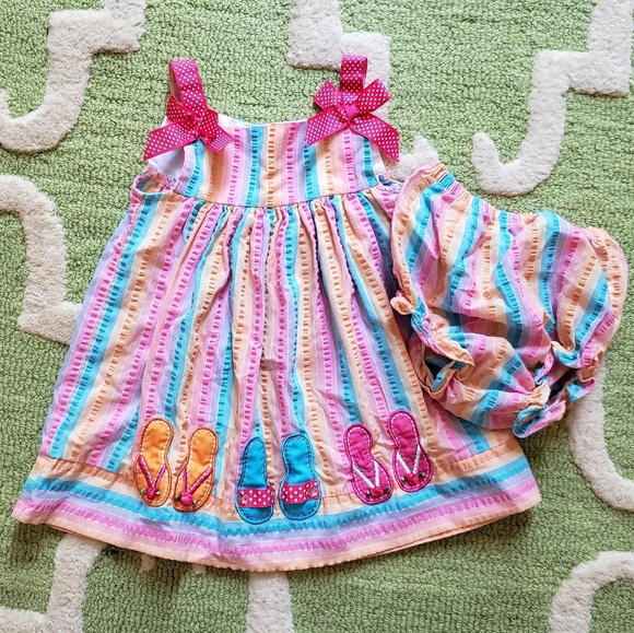 Rare Editions Other - Rare, Too! girls 2pc dress set sz 24mo